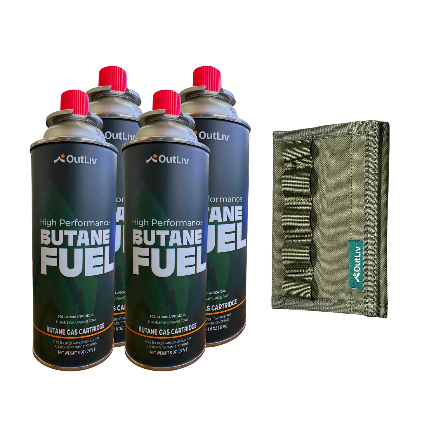 Outliv Butane Fuel Canisters + Carrying Thermal Canister Sleeve Kit